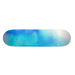 Blaue Stelle, abstraktes handgemaltes des Skateboard