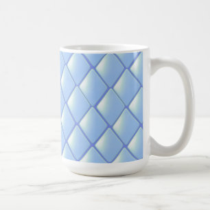 Blaue Steppstich-Diamantmuster Tasse
