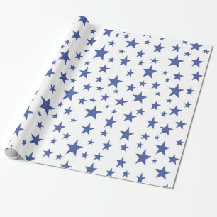 Blaue Stern-Packpapier Geschenkpapier