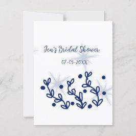 Blaue Sterne Blätter königlich luxuriöses Brautpar Postkarte