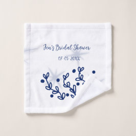 Blaue Sterne Blätter königlich luxuriöses Brautpar Waschlappen