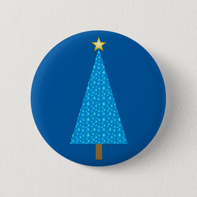 Blaue Sterne Button (Vorderseite)
