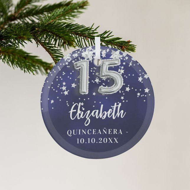 Blaue Sterne der Königsnacht Ornament Aus Glas (Von Creator hochgeladen)