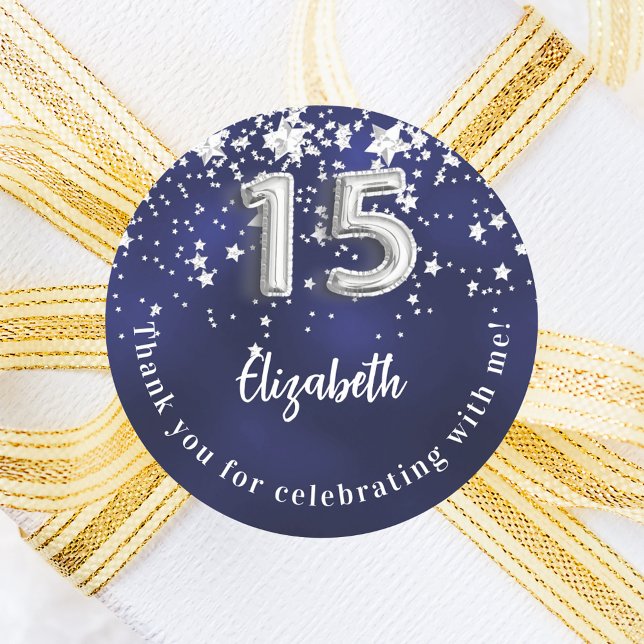 Blaue Sterne der Königsnacht Runder Aufkleber (Von Creator hochgeladen)