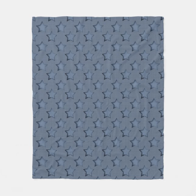 Blaue Sterne Fleecedecke (Vorderseite)