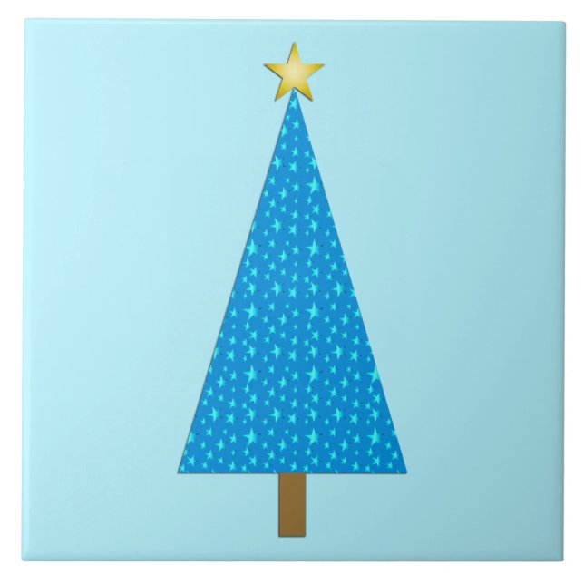 Blaue Sterne Fliese (Vorderseite)