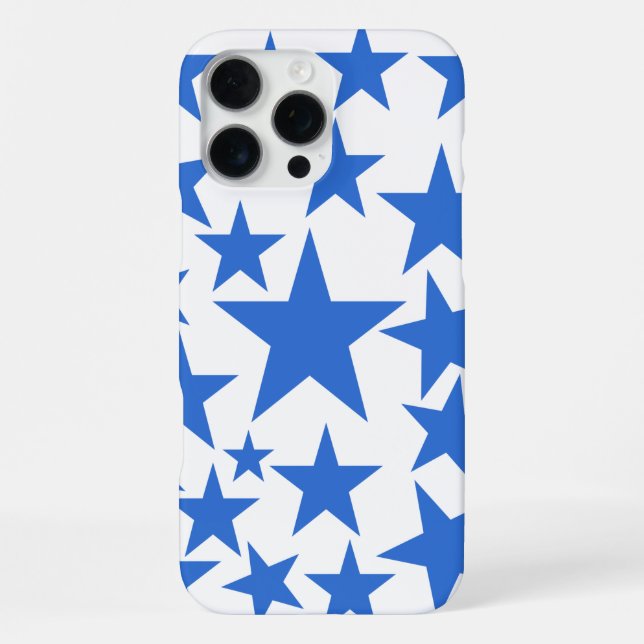Blaue Sterne iPhone Hülle (Rückseite)