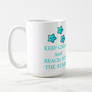 Blaue Sterne mit Spruch Kaffeetasse