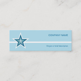 Blaue Sterne-Weiß-Linie blass blauer Haut Mini Visitenkarte