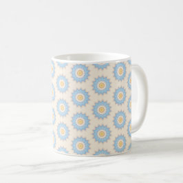 Blaue Sternen-Geometrie Kaffeetasse