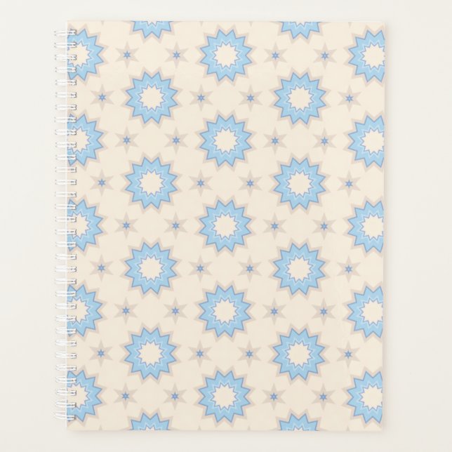 Blaue Sternen-Geometrie Planer (Vorderseite)