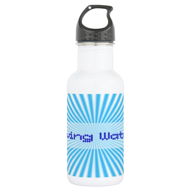 blaue Sternenexplosion cooles Design Edelstahlflasche (Vorderseite)