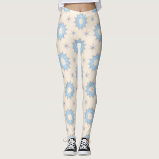 Blaue Sternenexplosion-Geometrie Leggings