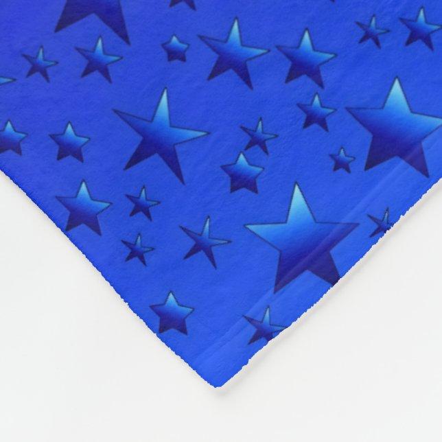 Blaue Sternennacht-Musterdecke Fleecedecke (Ecke)