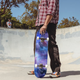 Blaue Sternenzeit Galaxie Kosmisch Skateboard