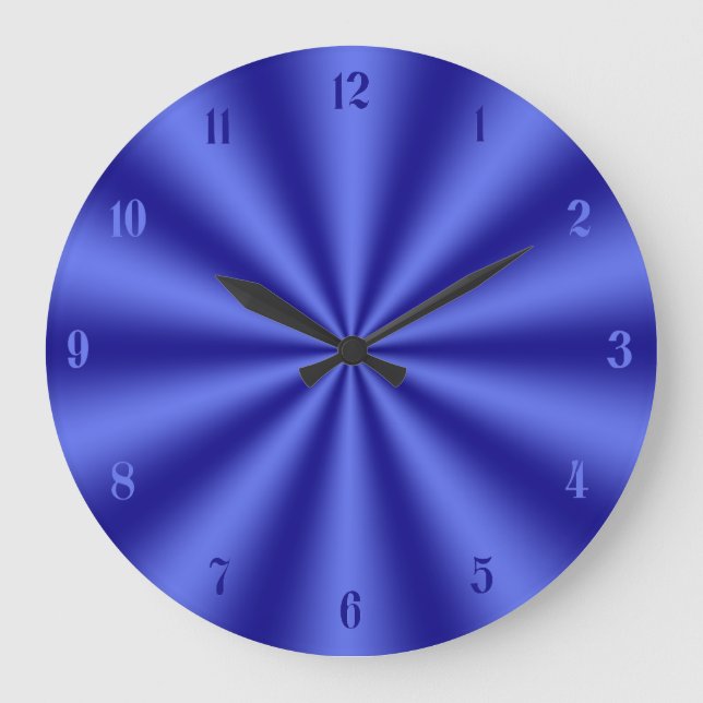 Blaue Sternexplosion Große Wanduhr (Vorderseite)