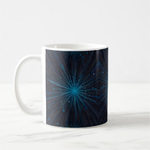Blaue Sternexplosion Kaffeetasse