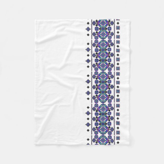 Blaue Stickerei Fleecedecke (Vorderseite)