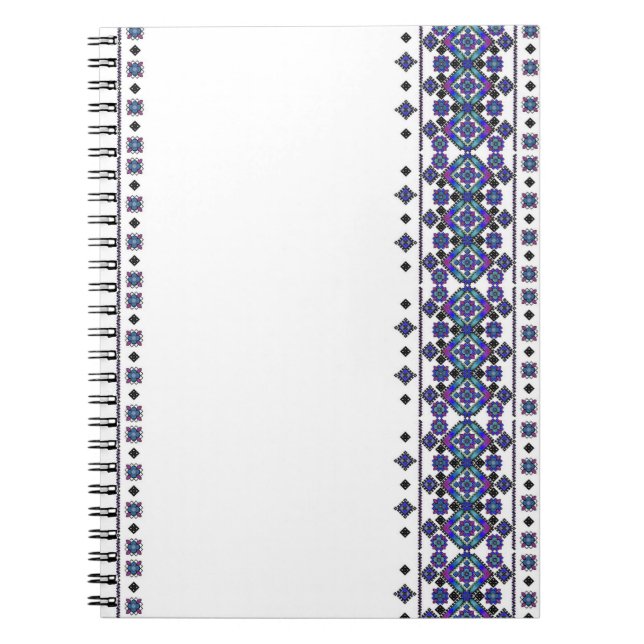 Blaue Stickerei Notizblock (Vorderseite)