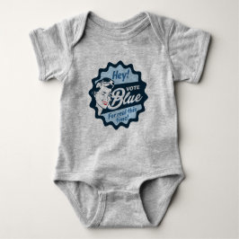 Blaue Stimme für dieses Retro | Baby Strampler