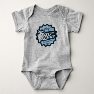 Blaue Stimme für dieses Retro Baby Strampler