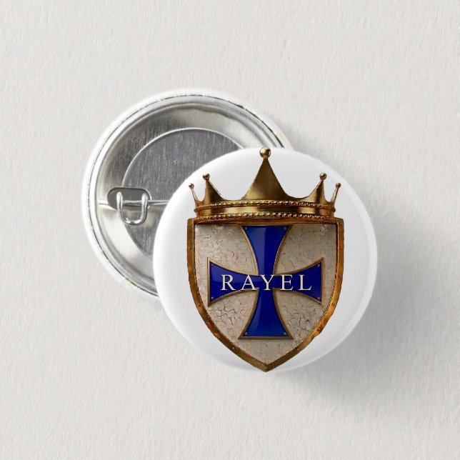 Blaue Strahl-El-Wappen-Follower-Button / -Abzeiche Button (Vorne & Hinten)