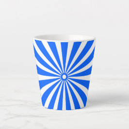 Blaue strahlende Burst-Tasse – Fette geometrische Milchtasse