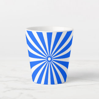 Blaue strahlende Burst-Tasse – Fette geometrische Milchtasse