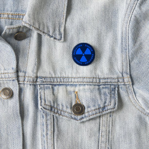 Blaue Strahlenwarnung Button