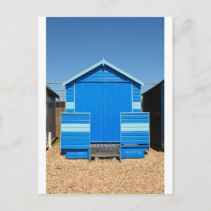 Blaue Strandhütte Postkarte