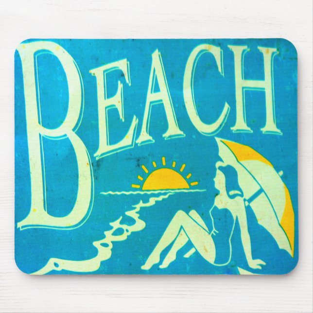 blaue Strandmauspad Mousepad (Vorne)