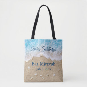 Blaue Strandwellen Bat Mitzvah-Tasche