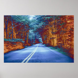 Blaue Straßen Poster