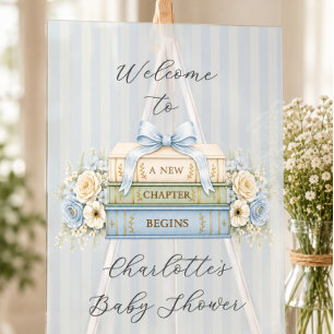 Blaue Streifen-Akryl-Babyparty-Schild Acrylschild