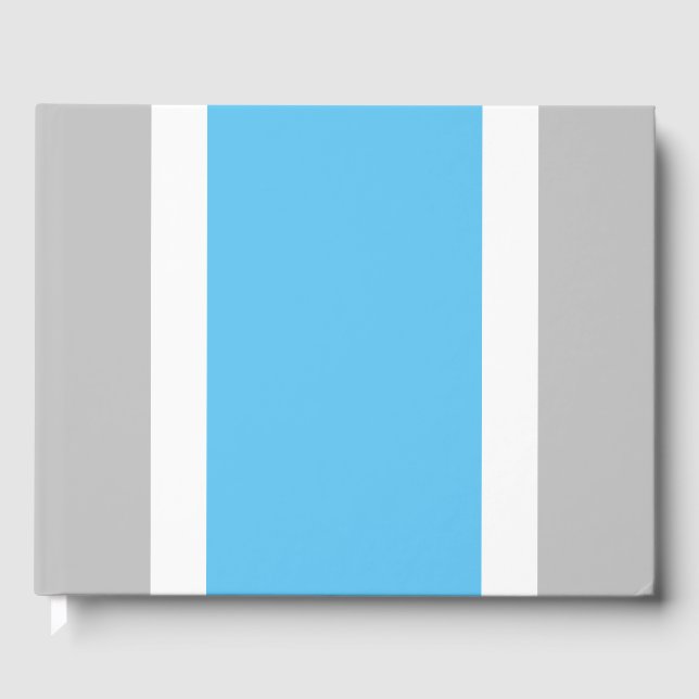 Blaue Streifen auf hellgrauem Himmel Gästebuch (Vorderseite)