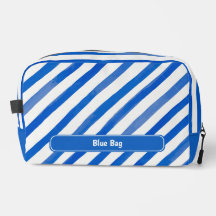 Blaue Streifen auf Weiß und Text