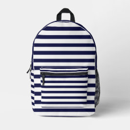 Blaue Streifen Bedruckter Rucksack