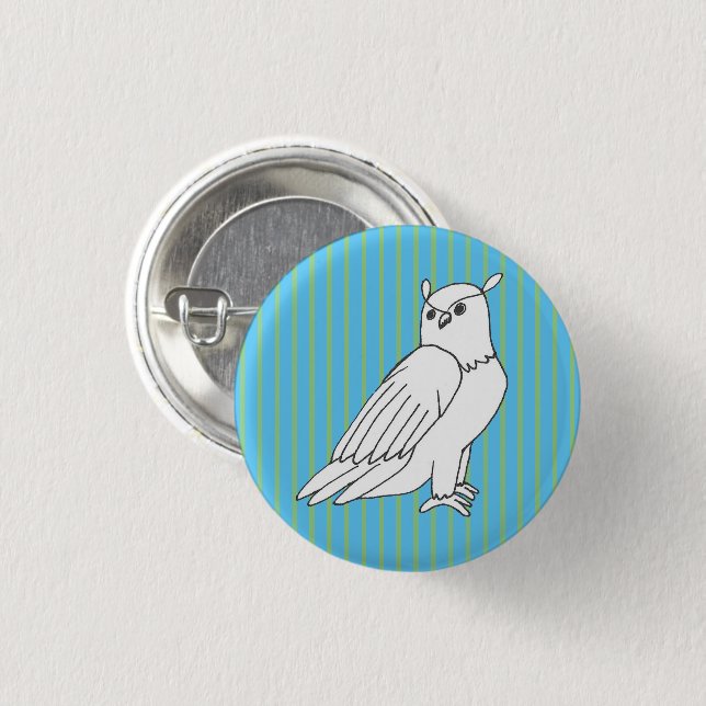 Blaue Streifen Button (Vorne & Hinten)