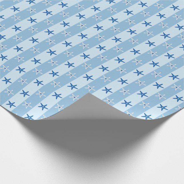 Blaue Streifen des Atlantiks Geschenkpapier (Ecke)