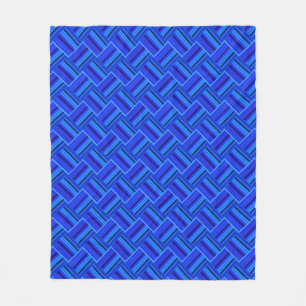 Blaue Streifen diagonales Webmuster Fleecedecke