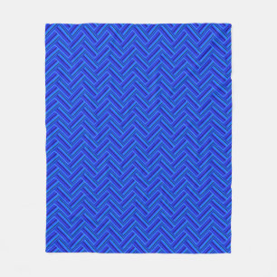 Blaue Streifen-Doppelwegemuster Fleecedecke