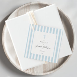 Blaue Streifen Elegante Taufe Geschenkanhänger