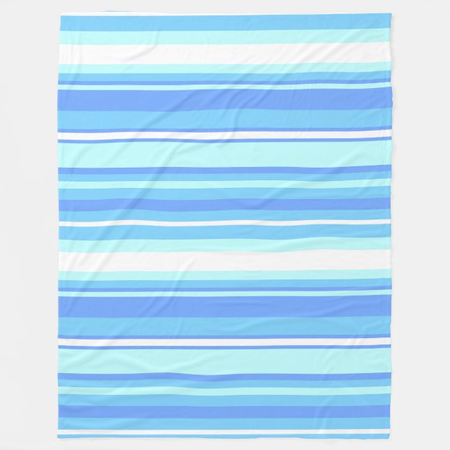 Blaue Streifen Fleecedecke (Vorderseite)