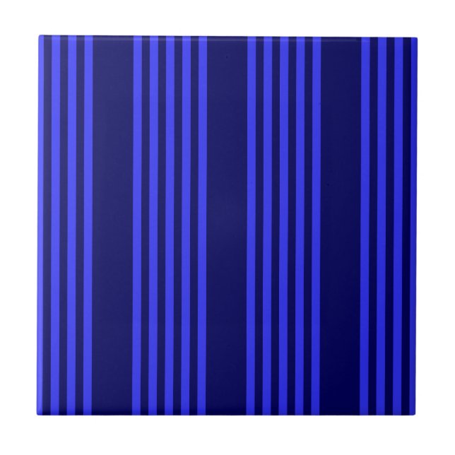 Blaue Streifen Fliese (Vorderseite)