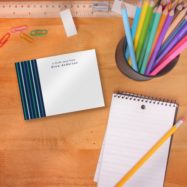 Blaue Streifen für Personalisierte Kinder Mitteilungskarte (Von Creator hochgeladen)