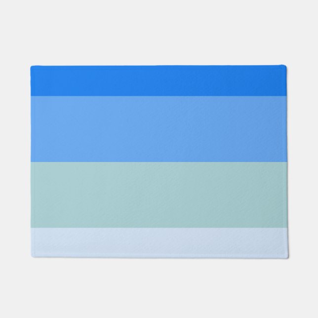 Blaue Streifen Fußmatte (Vorderseite)