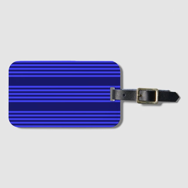 Blaue Streifen Gepäckanhänger (Vorderseite (Horizontal))