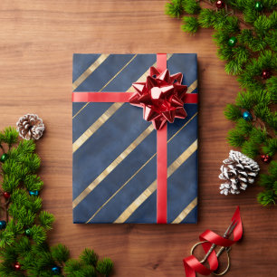 Blaue Streifen Geschenkpapier