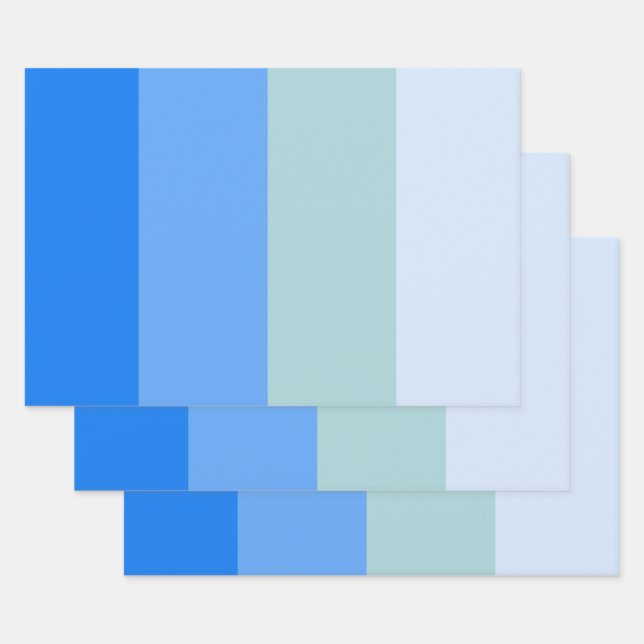 Blaue Streifen Geschenkpapier Set (Set)