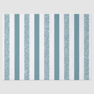 Blaue Streifen-Glitzer Seidenpapier